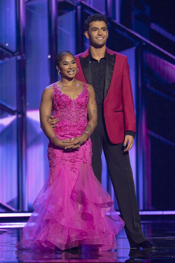 Jordan Chiles Stuns in Fuchsia on Dancing with the Stars | CD331 - Ladivine by Cinderella Divine