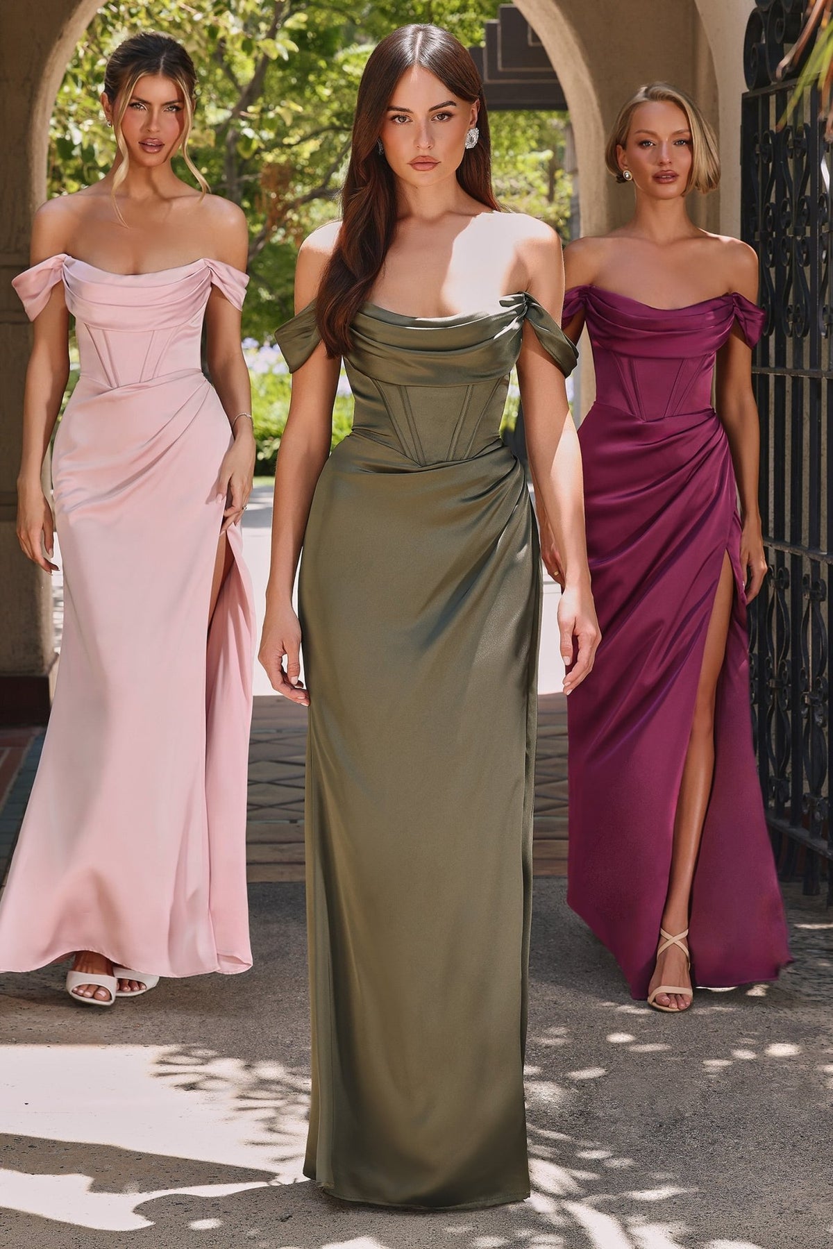 cinderella divine dresses Sleek One-Shoulder Satin Gown Color:Natural Black Stripes Red Pedana Kalamkari / Oxfords Ladivine