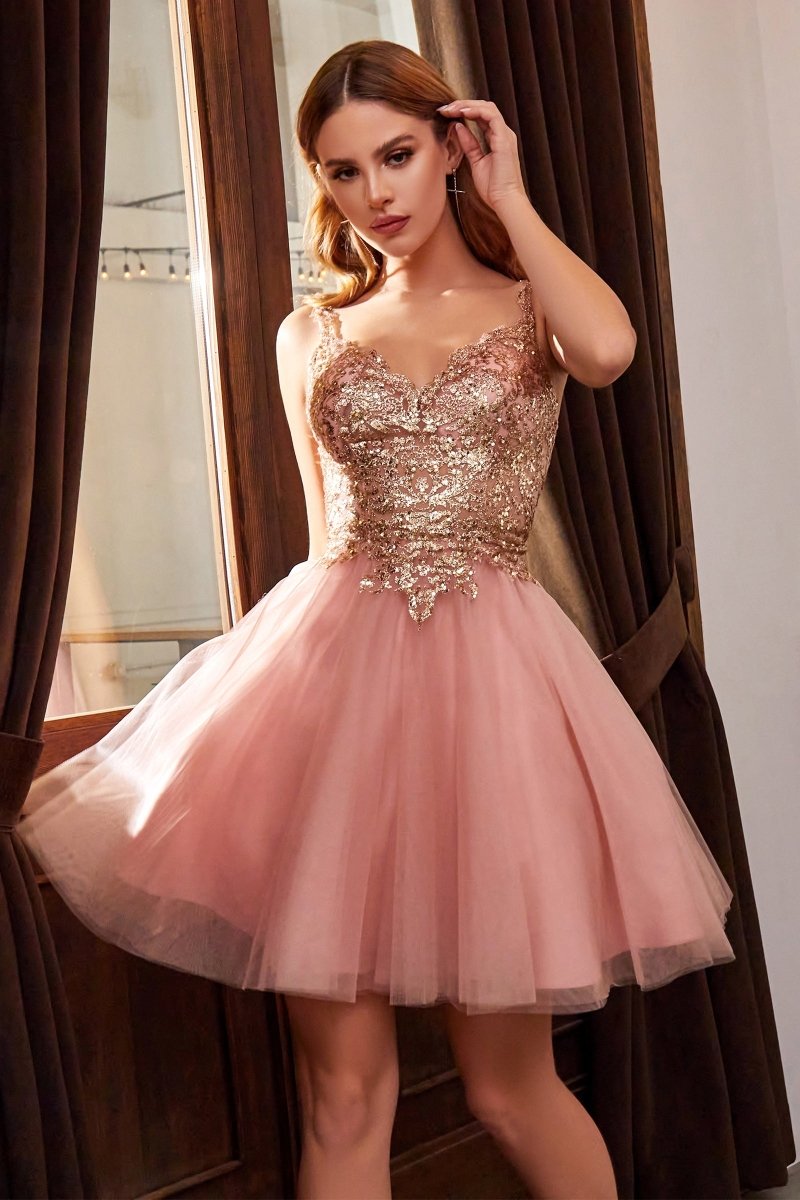 9239 | SHORT / TEA LENGTH DRESS  Ladivine by Cinderella Divine | Shop  Trendy Women's Dress Online