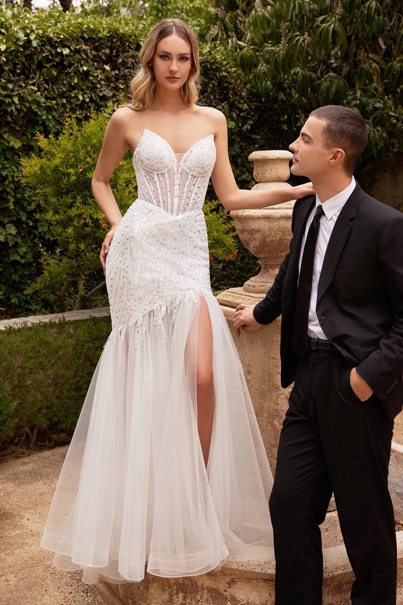 fitted lace wedding dress CD0215W | MERMAID DRESS – Ladivine by Cinderella Divine