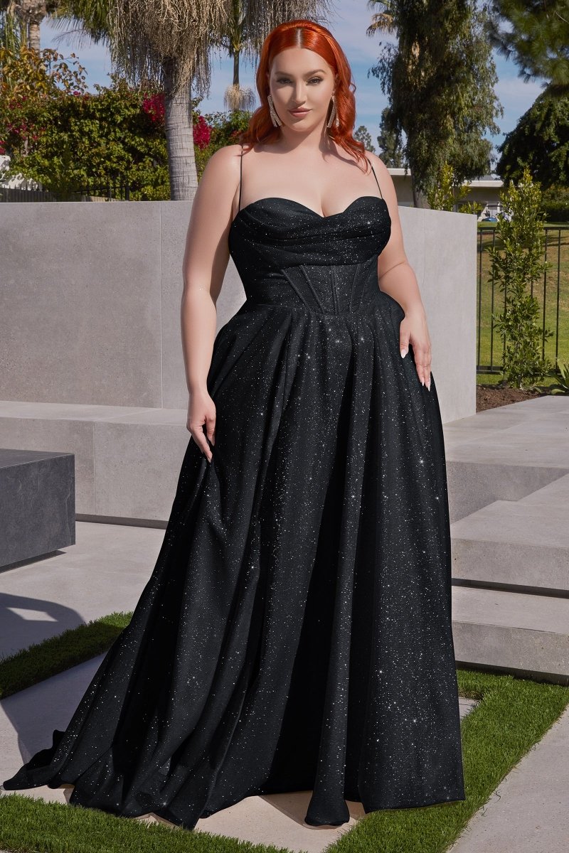 Lace Up Corset Glitter Ball Gown | Ladivine By Cinderella Divine