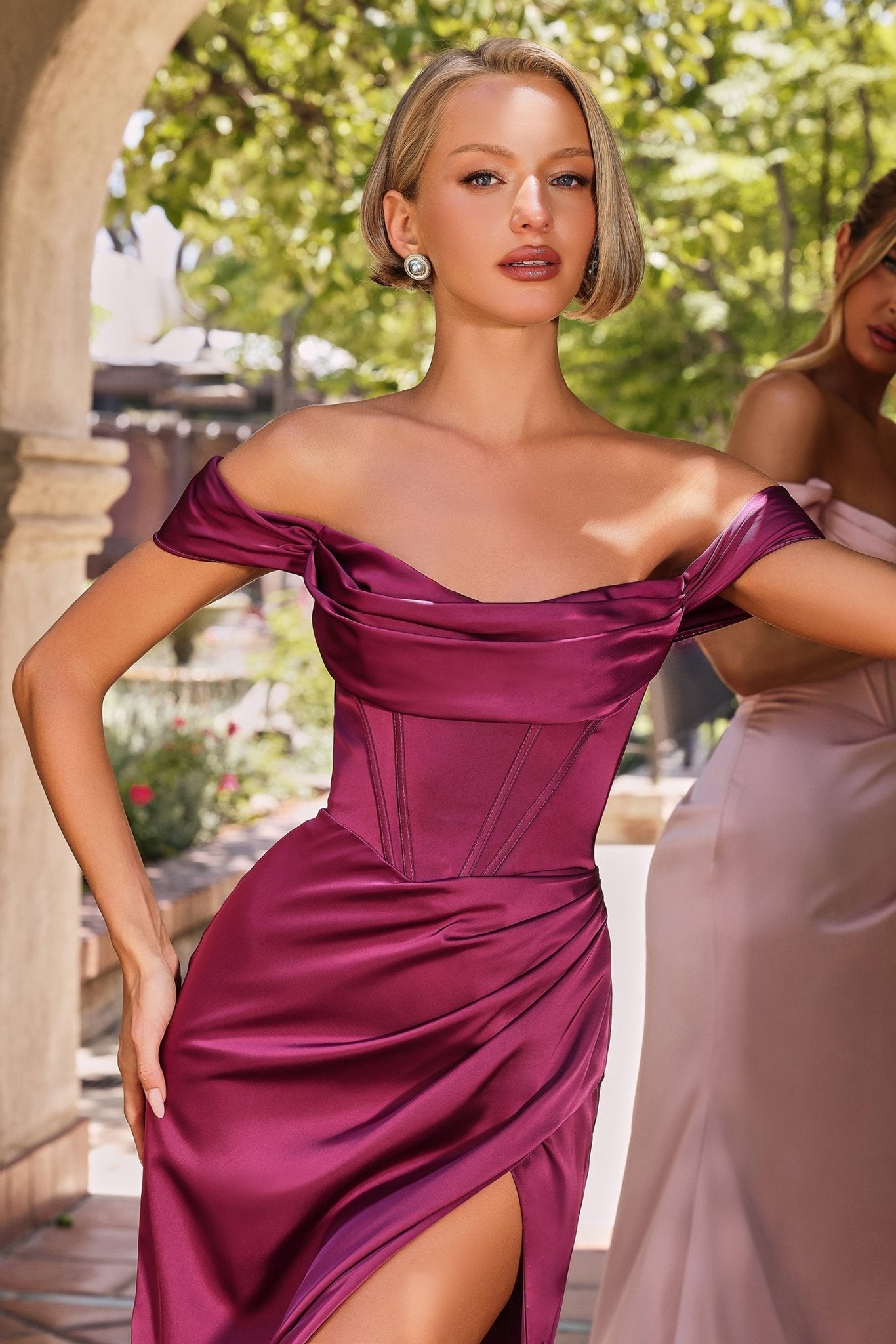 Sleek One-Shoulder Satin Gown | Ladivine By Cinderella Divine