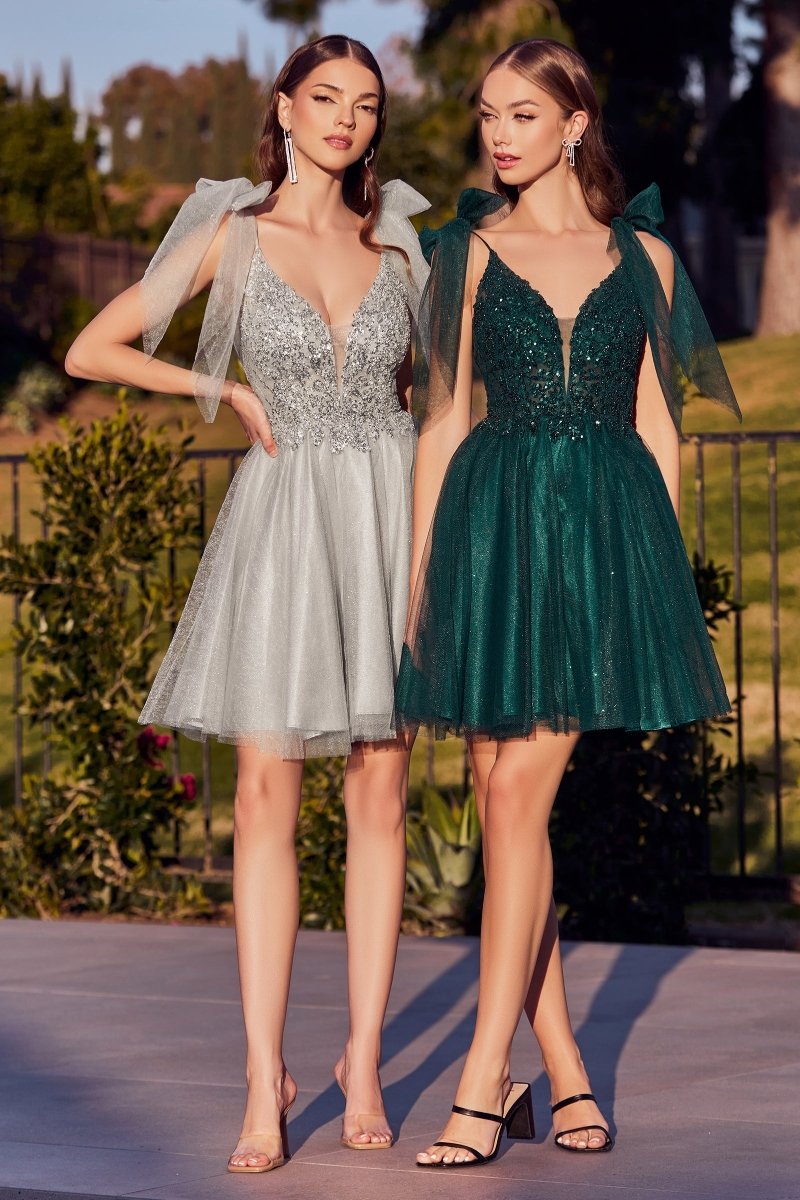 Ladivine CD0174 - A-Line Mini Dress