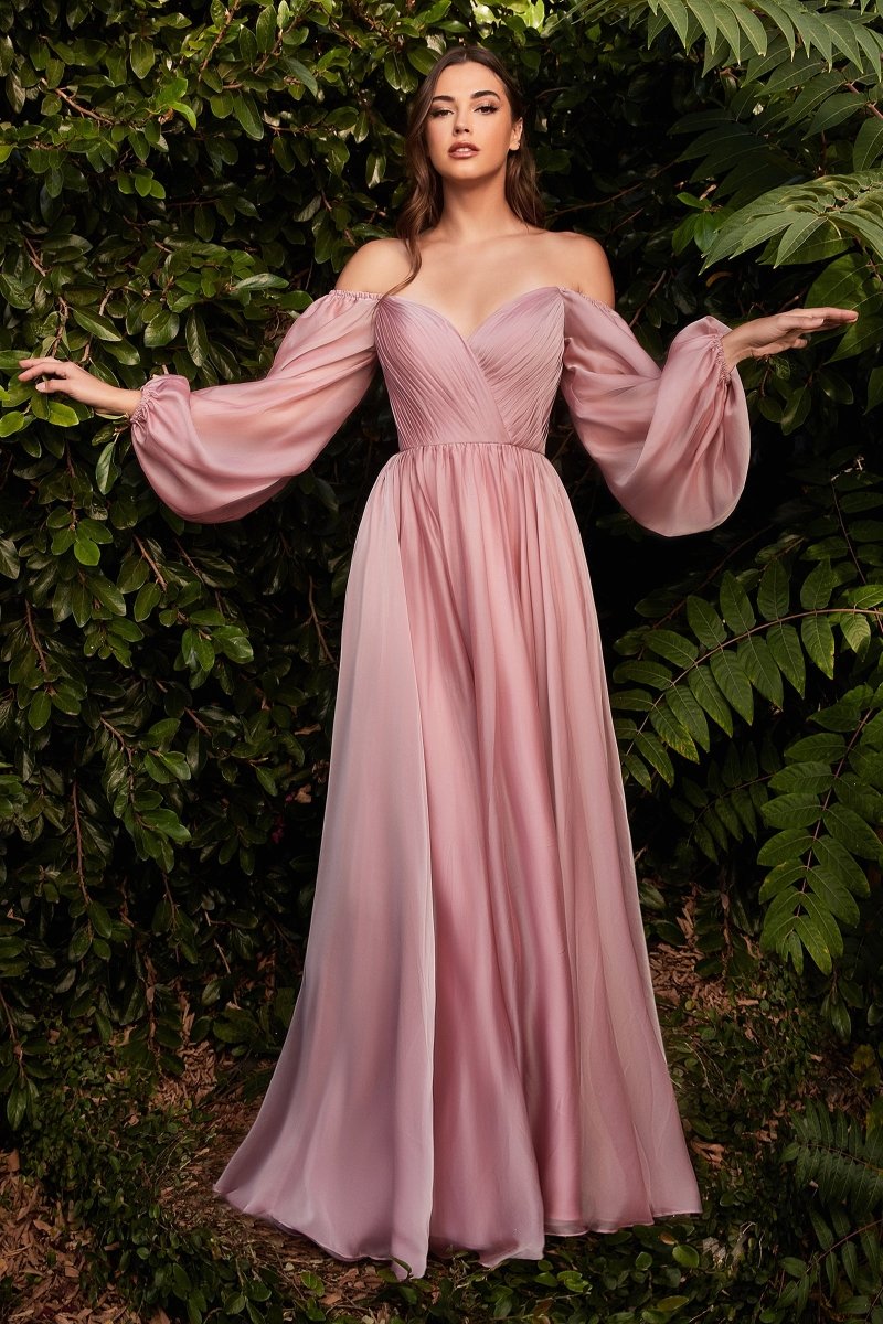 cinderella divine cd243 off shoulder long sleeve formal prom dress CD243 | LONG SLEEVES Ladivine by Cinderella Divine