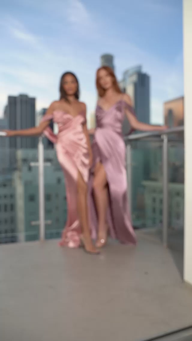 Satin Cowl Back Wrap Dress | Ladivine By Cinderella Divine