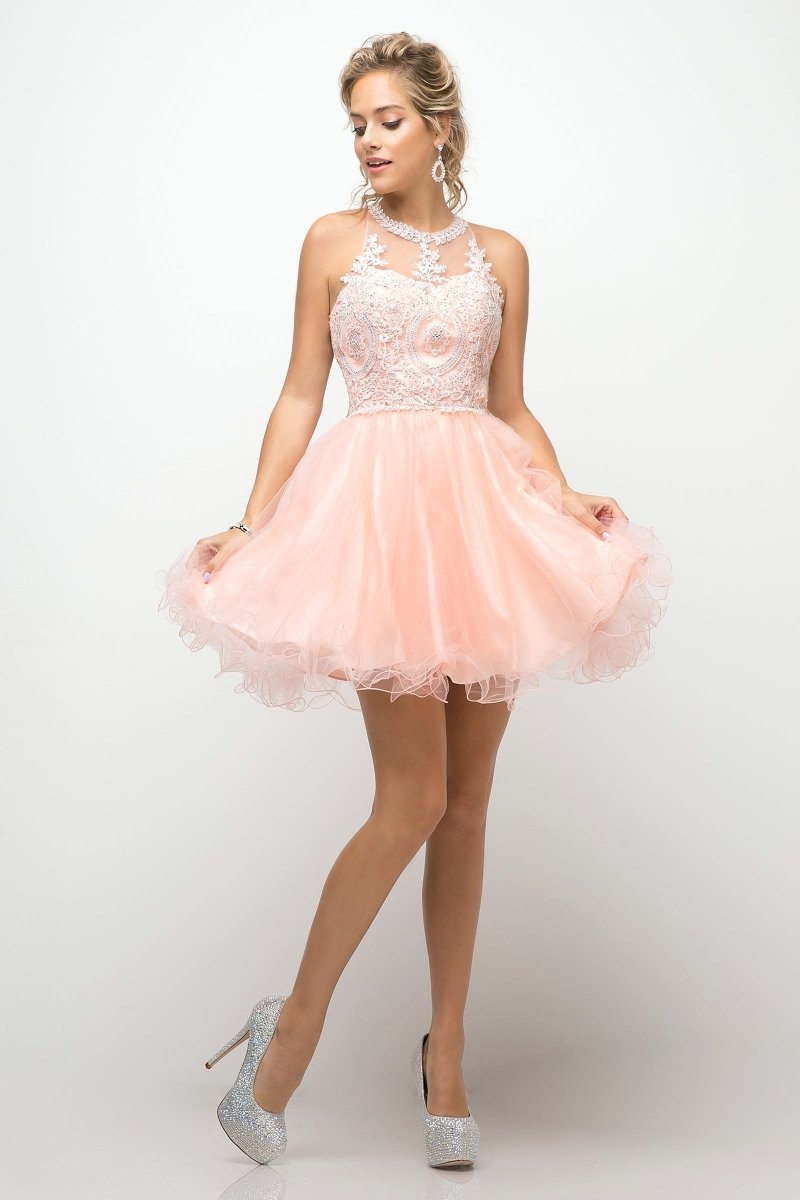 Ladivine UJ0119 - A-Line Mini Dress